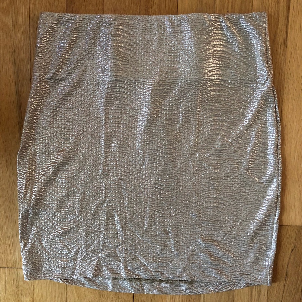 Silver Mini Skirt